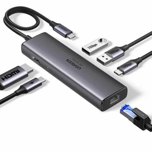 UGREEN 45000 6-in-1 USB-C Hub with 4K@60Hz HDMI & Gigabit LAN (New)
