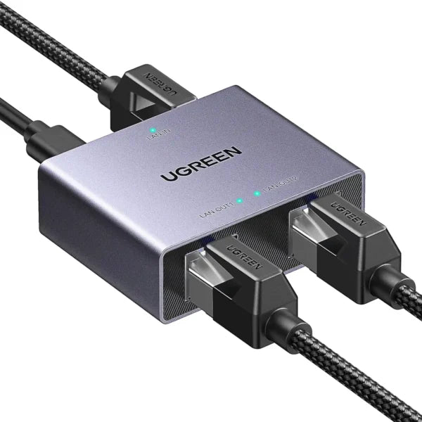 UGREEN 45311 Gigabit Ethernet Splitter 1-to-2 Network Adapter (New)