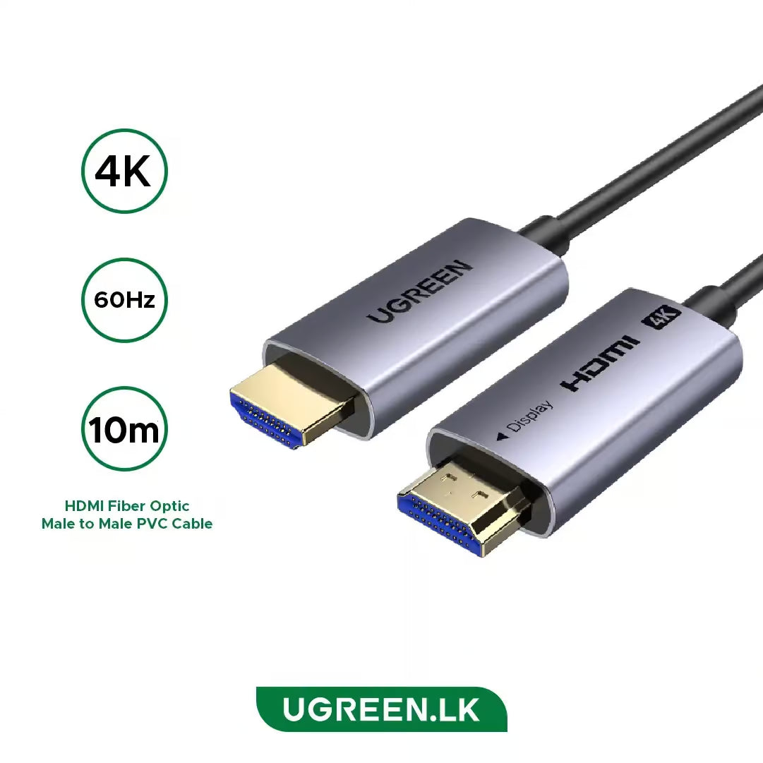 UGREEN 45503 - 10m 4K@60Hz HDMI 2.0 Active Optical Fiber Cable (New)