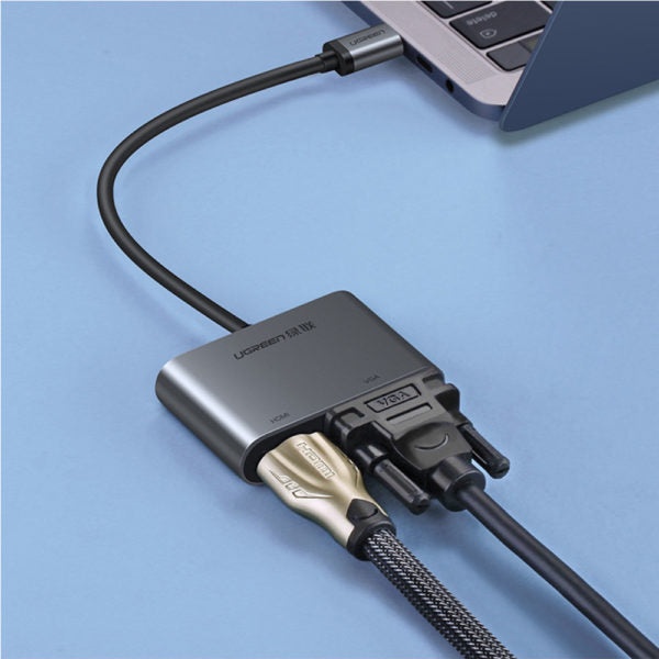 UGREEN 50505 USB-C Multiport Hub (HDMI + VGA + USB 3.0 + PD) Gray (New)
