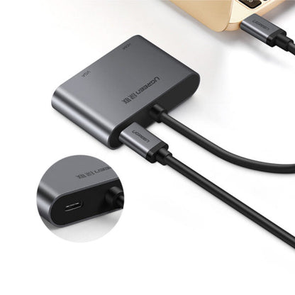 UGREEN 50505 USB-C Multiport Hub (HDMI + VGA + USB 3.0 + PD) Gray (New)