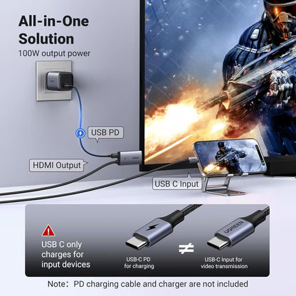 UGREEN 55330 - USB-C to HDMI 4K Multimedia Cable - 2m (New)