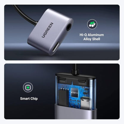 UGREEN 60164 USB-C to 3.5mm Audio Adapter with 60W PD (New)