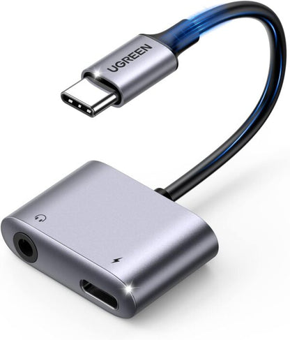UGREEN 60164 USB-C to 3.5mm Audio Adapter with 60W PD (New)