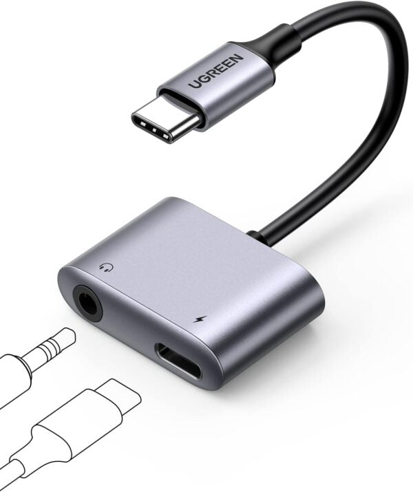 UGREEN 60164 USB-C to 3.5mm Audio Adapter with 60W PD (New)