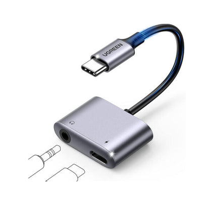 UGREEN 60164 USB-C to 3.5mm Audio Adapter with 60W PD (New)