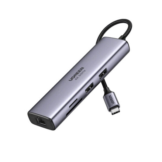 UGREEN 60515 7-in-1 USB-C Hub with Gigabit Ethernet & 4K HDMI (New)