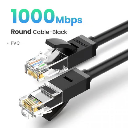 UGREEN 60545 - 1.5m Cat6 UTP 8-Core Ethernet Patch Cable Black (New)