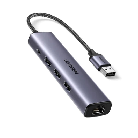 UGREEN 60554 USB 3.0 Hub with Gigabit LAN & Power Port (New)