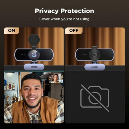 UGREEN 65381 4K Ultra HD 1080P 60FPS USB Webcam (New)