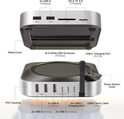 UGREEN 65487 Mac Mini M4 Stand & Dock with NVMe SSD Enclosure (New)