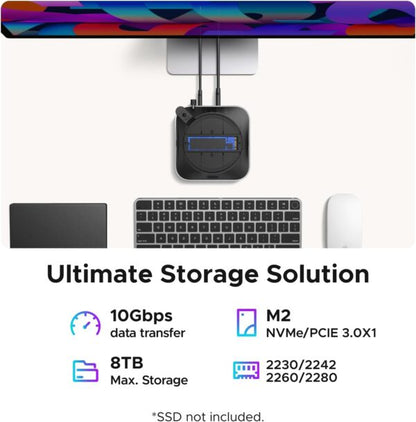 UGREEN 65487 Mac Mini M4 Stand & Dock with NVMe SSD Enclosure (New)