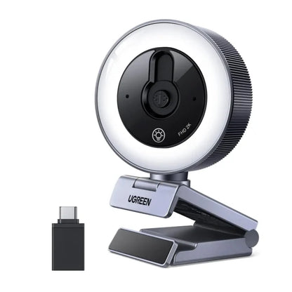 UGREEN 65857 2K Webcam with 4-Level Adjustable Ring Light (New)