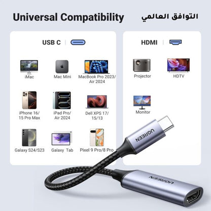 UGREEN 70444 USB-C to HDMI 4K@60Hz Ultra HD Adapter (New)