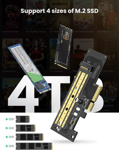 UGREEN 70503 M.2 NVMe to PCIe 3.0 x4 Host Expansion Card (New)