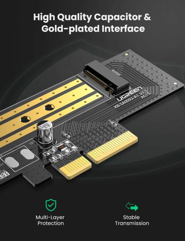 UGREEN 70503 M.2 NVMe to PCIe 3.0 x4 Host Expansion Card (New)