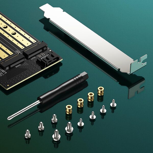 UGREEN 70504 Dual M.2 NVMe & SATA to PCIe 3.0 Card (New)