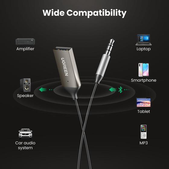 UGREEN 70601 USB 2.0 to 3.5mm Bluetooth Audio Adapter (New)
