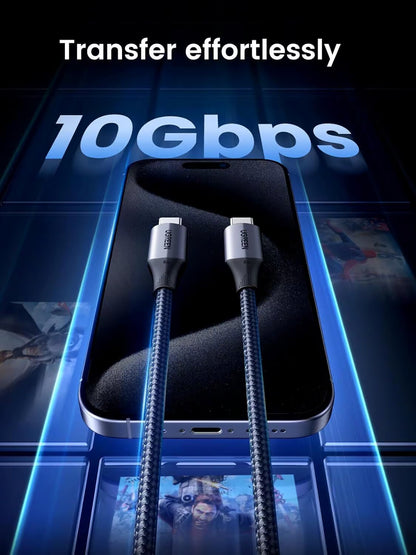 UGREEN 80150 USB-C 3.1 Gen2 Cable - 240W 10Gbps 4K@60Hz 1M