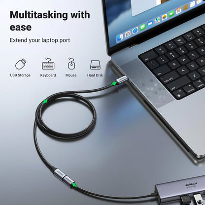UGREEN 80810 USB-C 3.1 Extension Cable - 10Gbps 100W PD 0.5M