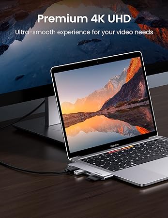 UGREEN 80856 Dual USB-C Hub for MacBook Pro & Air (6-in-2) (New)