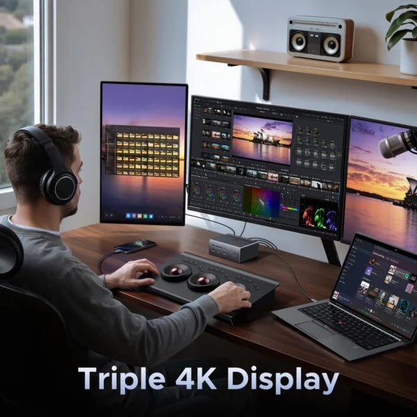 UGREEN 85489 14-Port USB-C Triple 4K Display Docking Station (New)