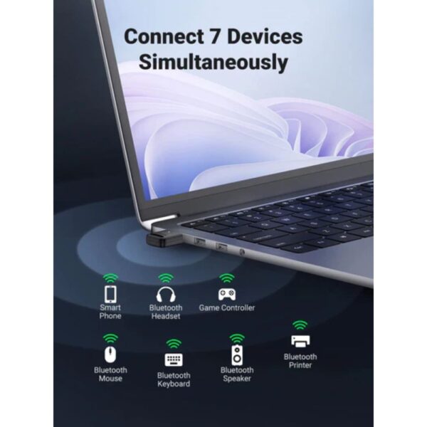 UGREEN 90225 USB-A Bluetooth 5.3 Wireless Adapter Dongle (New)