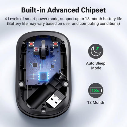 UGREEN 90372 Portable Wireless Mouse Black (New)