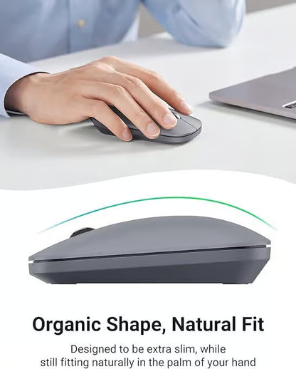 UGREEN 90373 Ultra Slim Wireless Mouse Light Gray (New)