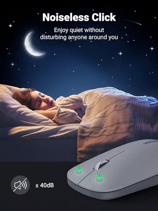UGREEN 90373 Ultra Slim Wireless Mouse Light Gray (New)