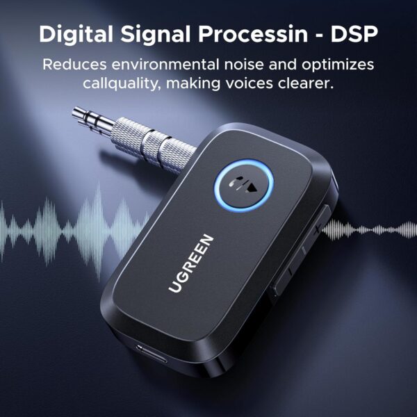 UGREEN 90748 3.5mm Aux Bluetooth 5.3 Car Audio Adapter (New)