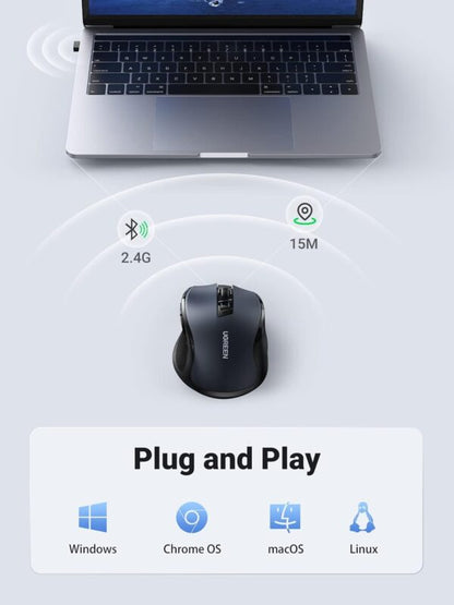 UGREEN 90855 Dual-Mode Ergonomic Wireless Mouse (New)